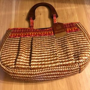 QUICK SALE: Bayong “tote” Brandnew with Tags weaved cotton & wicker material